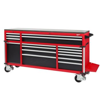 美沃奇72" 重载钢制滚轮工具车（不锈钢台面）